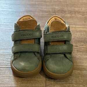 Geox Kids Sneakers in Green and Tan
